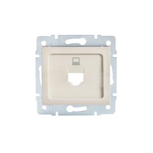LOGI Adaptér datové zásuvky 1xRJ45 - krémový