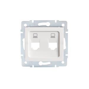 LOGI Adaptér datové zásuvky 2xRJ45 - bílý