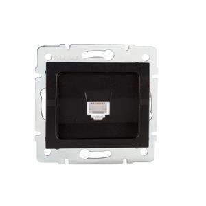 LOGI Datová zásuvka RJ45Cat 5e - černá matná