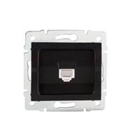 LOGI   Datová zásuvka RJ45Cat 5e - černá matná