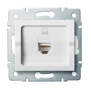 LOGI Datová zásuvka RJ45Cat 5e Jack - bílá