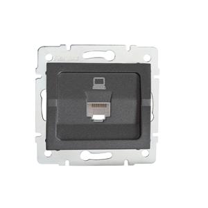 LOGI Datová zásuvka RJ45Cat 5e Jack - grafit