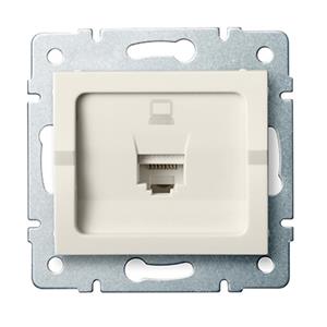 LOGI Datová zásuvka RJ45Cat 5e Jack - krémová