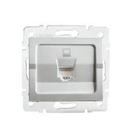 LOGI Datová zásuvka RJ45Cat 5e Jack - stříbrná