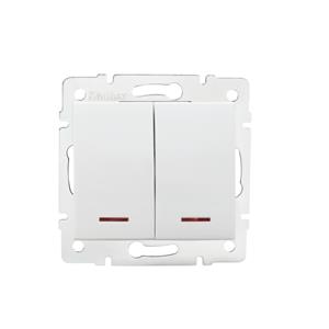 LOGI Dvojité tlačítko s LED - bílá