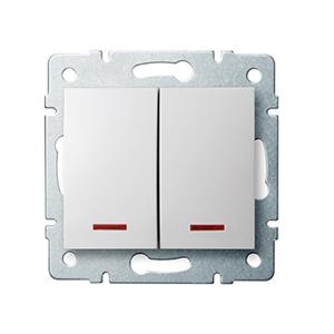 LOGI Sdružený lustrový vypínač s LED - č. 5 - bílá