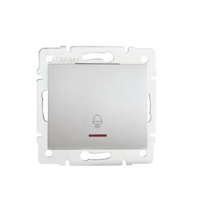 LOGI Zvonkové tlačítko s LED - stříbrná